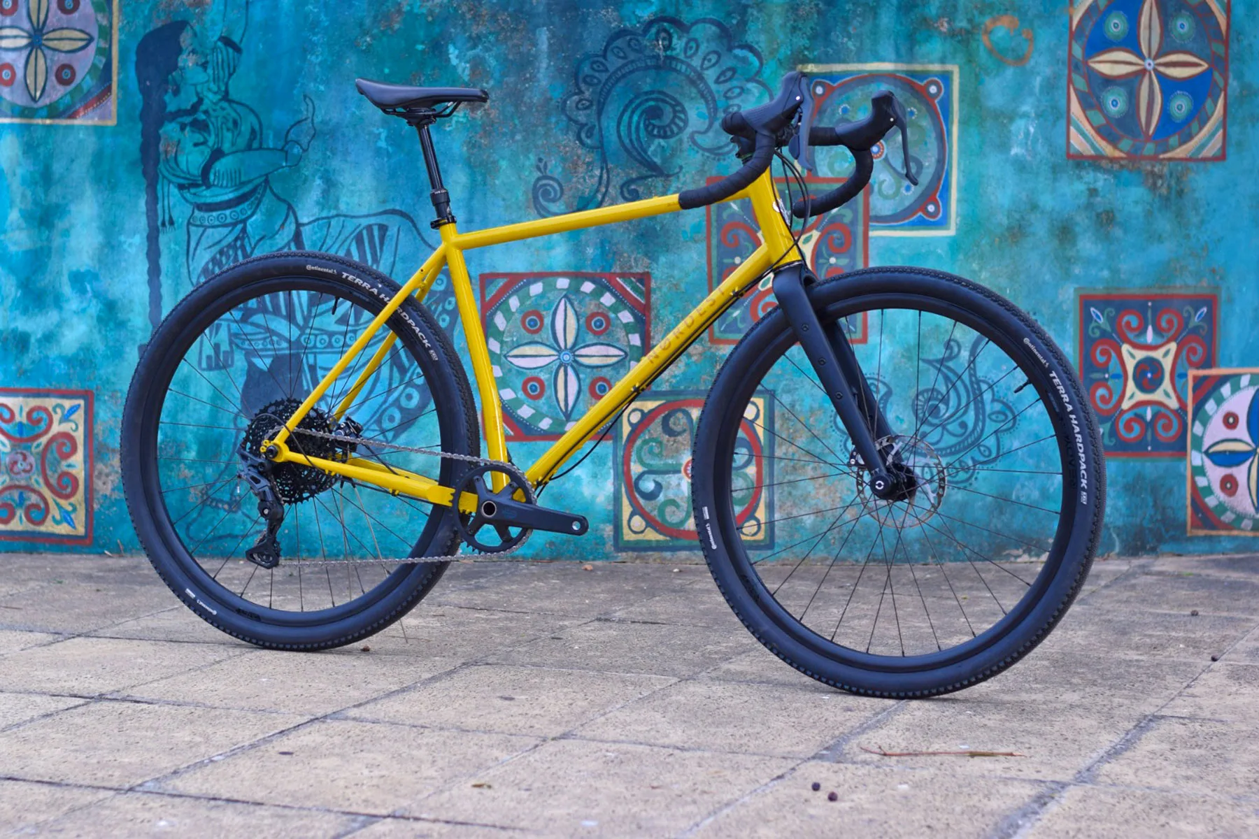 Nordest Super Albarda 3 MTB-inspired steel gravel bike, yellow complete bike